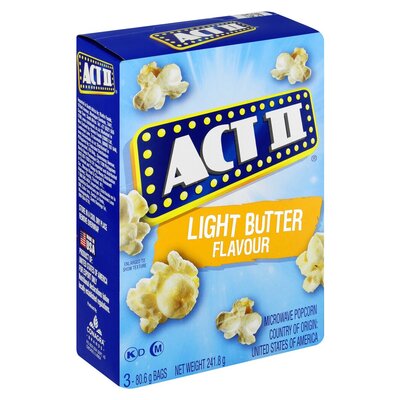 Act II Microwave Popcorn Light Butter 81g x 3ea | PnP