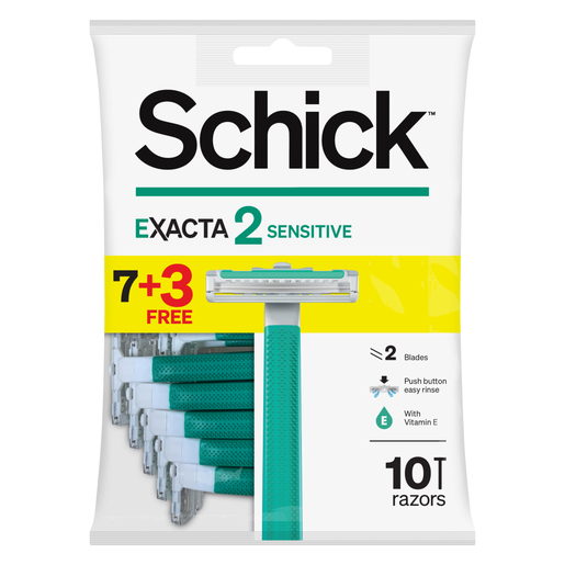 Schick Exacta 2 Sensitive Disposable Razors 10 Pack | PnP