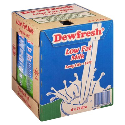 Dewfresh Low Fat Uht Milk 6 x 1L