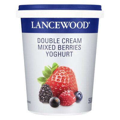 Lancewood Double Cream Mixed Berries Yoghurt 500g