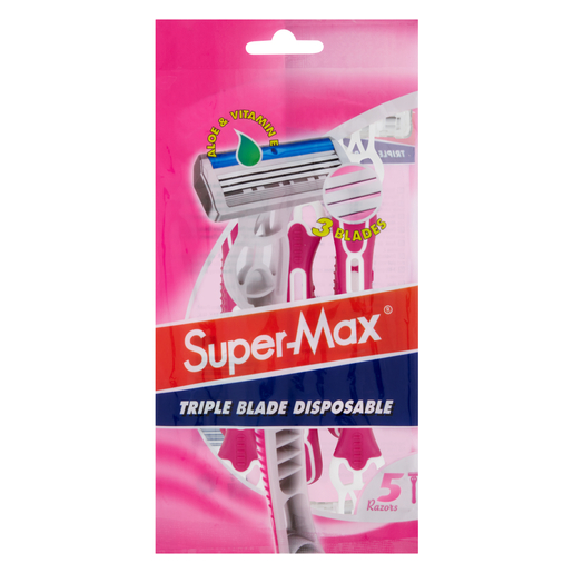 Super-Max Ladies Disposable Razors 3 Bla de 5 Pack | PnP