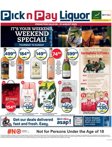 Pick n Pay Liquor Weekend Specials