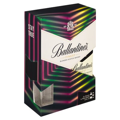 Ballantine's ウィスキー2本セット売り Ballantine's Whiskey 750ml Finest + 2 Glasses | PnP