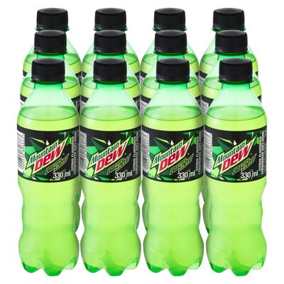 Mountain Dew Lemon & Lime Carbonated Drink 330ml x 12
