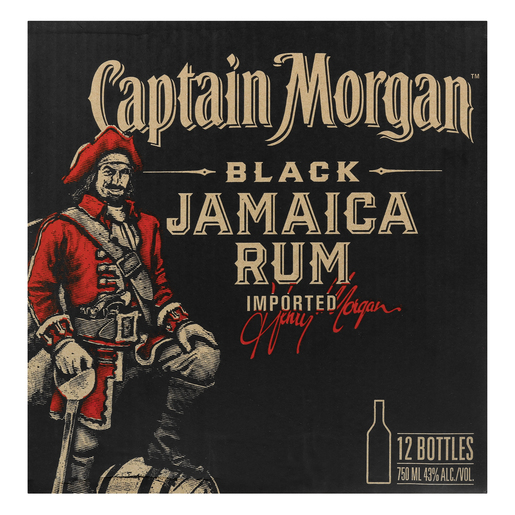 Captain Morgan Black Jamaica Rum 750ml x 12 | PnP