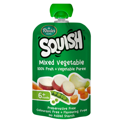 Rhodes Squish Mixed Vegetable Fruit & Vegetable Puree 100ml