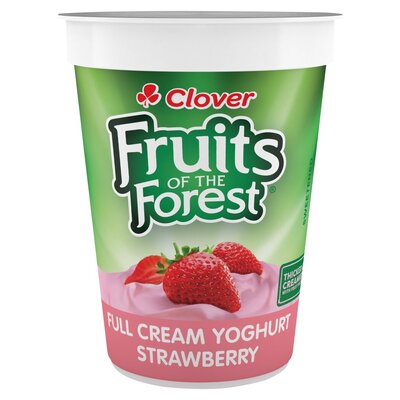 Clover Fruits Of The Forest Full Cream Strawberry Yoghurt 150g