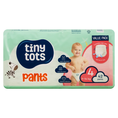 Tiny Tots Size 4 Pants 42 Pack