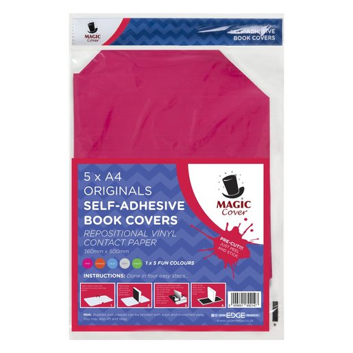 Magic A4 Original Self Adhesive Book Cover 5 Pack PnP