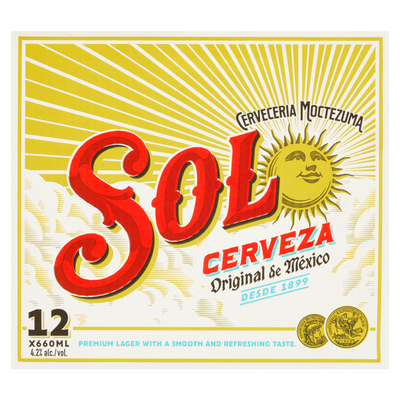 Sol Cerveza Mexican Premium Lager 12 x 660ml | PnP