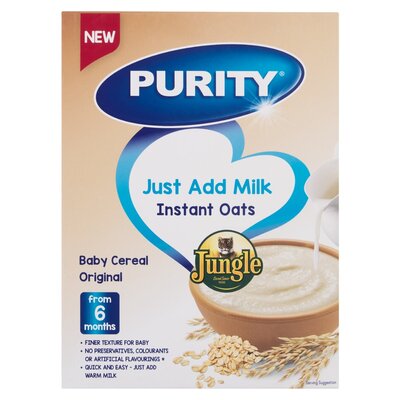 Purity Baby Milk Instant Oats 6+ Months 500g