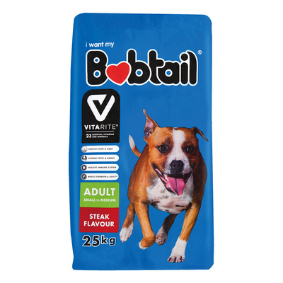 Bobtail Small Medium Adult Steak 25kg 