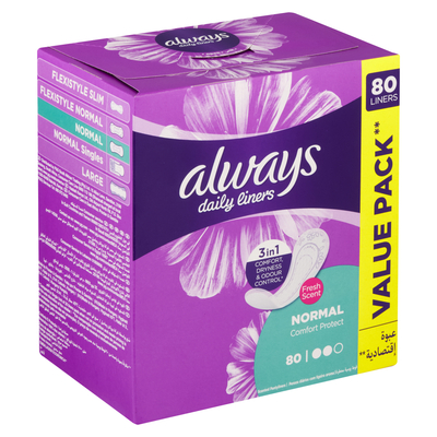 Always Scented Normal Pantyliners 80 Pack | Smart Price Specials | PnP Home