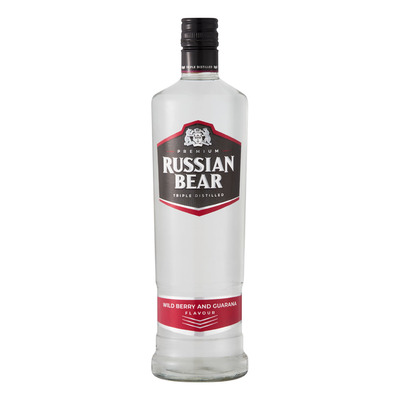 Russian Bear Wild Berry & Guarana Vodka 750ml