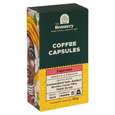 The Roastery Espresso Coffee Capsules 52g | PnP