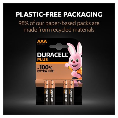 DURACELL AAA BATTERIES - 4 PACK