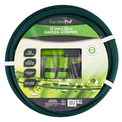 Garden Pro Garden Hose & Starter Kit 20m