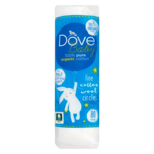 Dove Baby Cotton Rounds 80 Pack PnP
