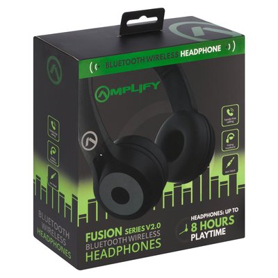 Amplify Pro Fusion Bluetooth Headphone Black Grey Smart Price