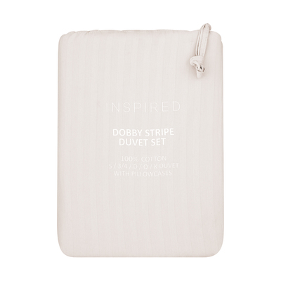 Inspired Duvet Dobby Striped Stone Set King | Smart Price Specials ...