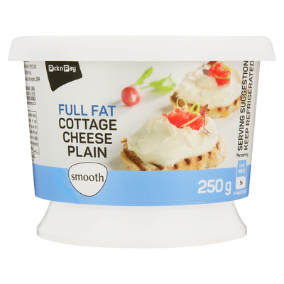 PnP Full Fat Smooth Plain Cottage Cheese 250g