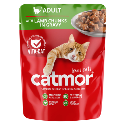 Catmor Cat Food Adult Beef Chunks in Gravy 70g PnP