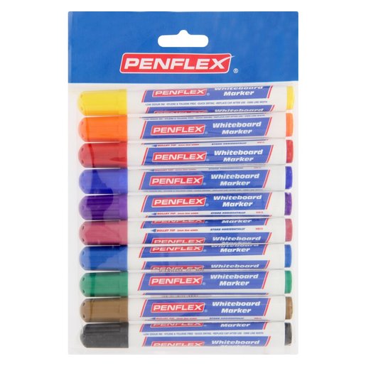 Penflex Whiteboard Markers 10 Pack PnP