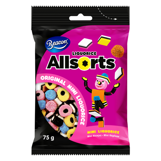 Beacon Allsorts Mini Liquorice 75g PnP
