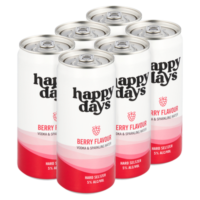Happy Days Berry Flavour Can 6 x 300ml | PnP