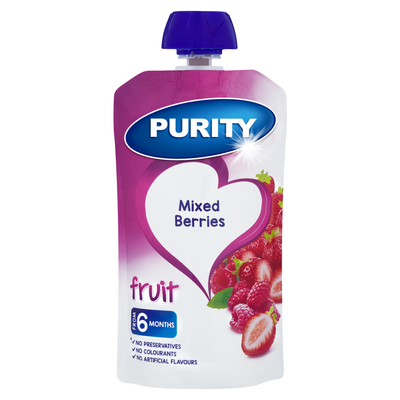 Purity Pouch Mixed Berries 110ml from 6 Months