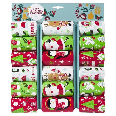 Santa's Village Fun Christmas Crackers 6 Pack | Smart Price