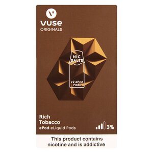 Vuse E-Pod Rich Tobacco 3% Nicotine Salt E-Liquid Replacement Pods 2 Pack