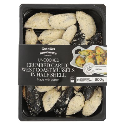 PnP Fishmonger's Crumbed Garlic West Coast Mussels 500g