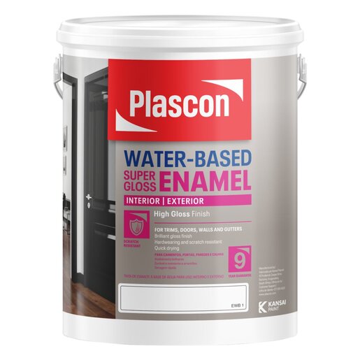 Plascon WaterBased Interior & Exterior Super Gloss Enamel White Paint