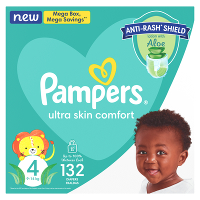 Pampers Baby Dry Size 4, Mega Savings Box 132 Nappies 132s | Smart