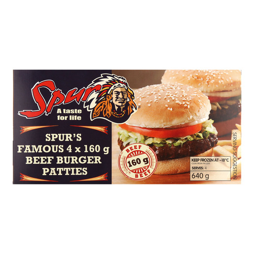 Spur Beef Burgers 4x160g PnP