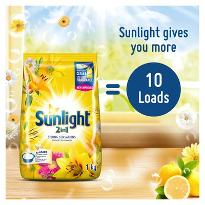 Sunlight Spring Sensations 2in1 Hand W/Powder Detergent 1kg | PnP