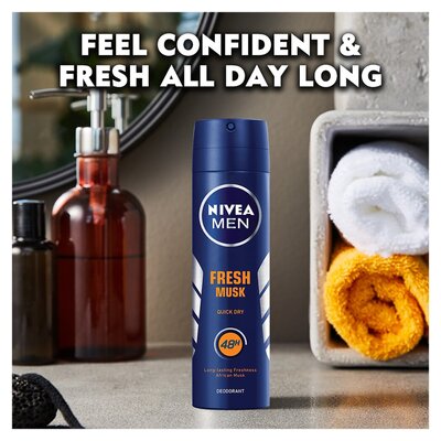 Nivea Men Fresh Musk Deodorant Body Spray 150ml | Smart Price