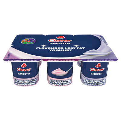 Clover Classic Low Fat Smooth Berry Yoghurt 6 x 100g