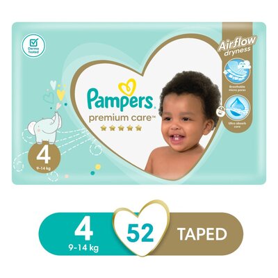 Pampers Premium Protection Nappies, Size 4 (9-14kg) Jumbo+