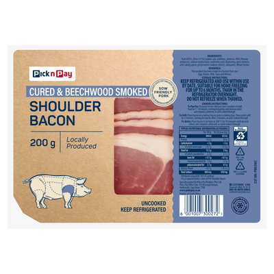 PnP Shoulder Bacon 200g