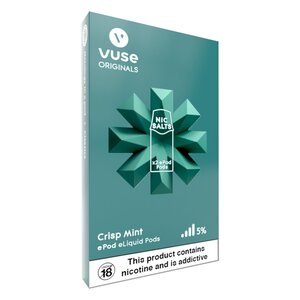 Vuse E-Pod Crisp Mint 5% Nicotine Salt E-Liquid Replacement Pods 2 Pack
