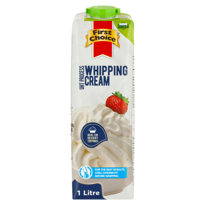 First Choice Uht Process Whipped Cream 1L