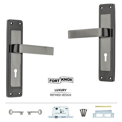 Fort Knox 3-Lever No.8 Nitida Satin Black Nickle Lockset | Smart