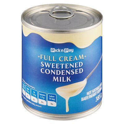PnP Full Cream Sweetened Condensed Milk 385g | PnP