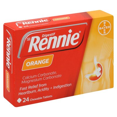 Rennie Antacid Tablets Orange 24s | PnP