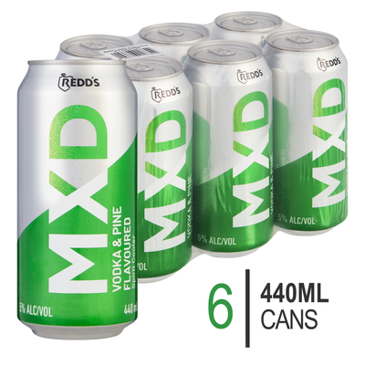 Redd's MXD Vodka & Pine Spirit Cooler Can 6 x 440ml