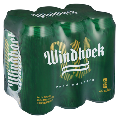 Windhoek Premium Lager Beer 6 x 500ml | PnP