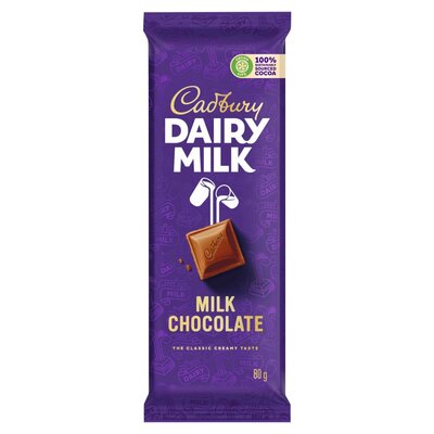 Cadbury Dairy Milk Milk Chocolate Slab 80g