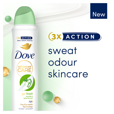 Dove Go Fresh Cucumber & Green Tea Antiperspirant Deodorant Body